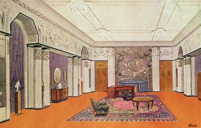 Salon voor een ambassadeur, project voor de Exposition des Arts Decoratifs in 1925, ontworpen door de kunstenaar door Henri Rapin